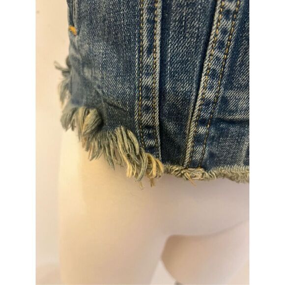 Ralph Lauren Denim Supply Embellished Denim Jean Vest Southwest Aztec S - Picture 5 of 6